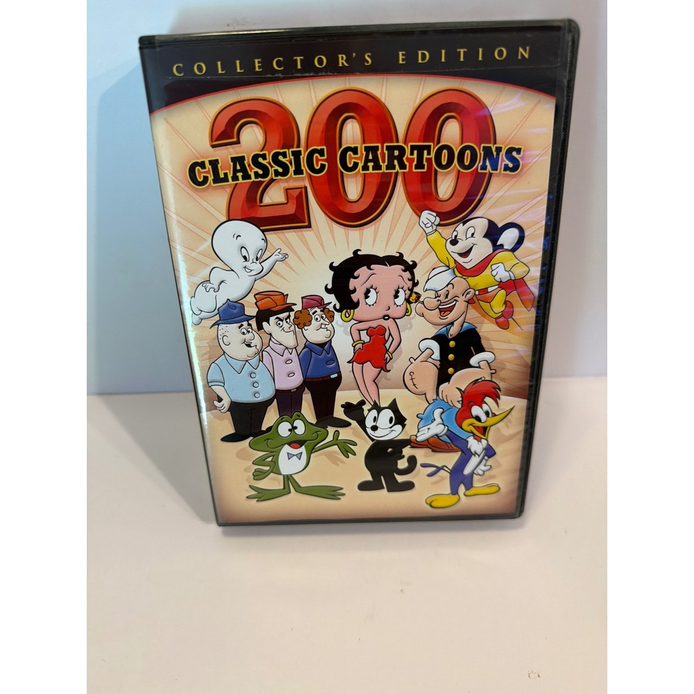 200 Classic Cartoons Collector's Edition 4-DVD Set Betty Boop Popeye Casper 2008